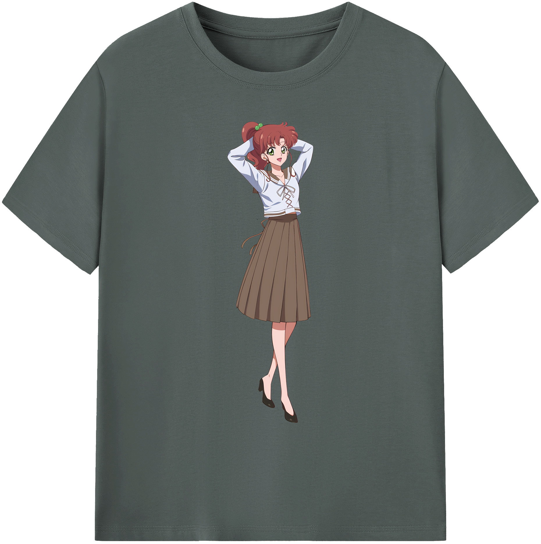 （画像用） 美少女戦士セーラームーン 木野 まこと きの まこと Sailor Moon Kino Makoto （セーラージュピター；Sailor Jupiter） 綿100％ メンズ半袖Tシャツ｜肌触りやわらか＆通気性